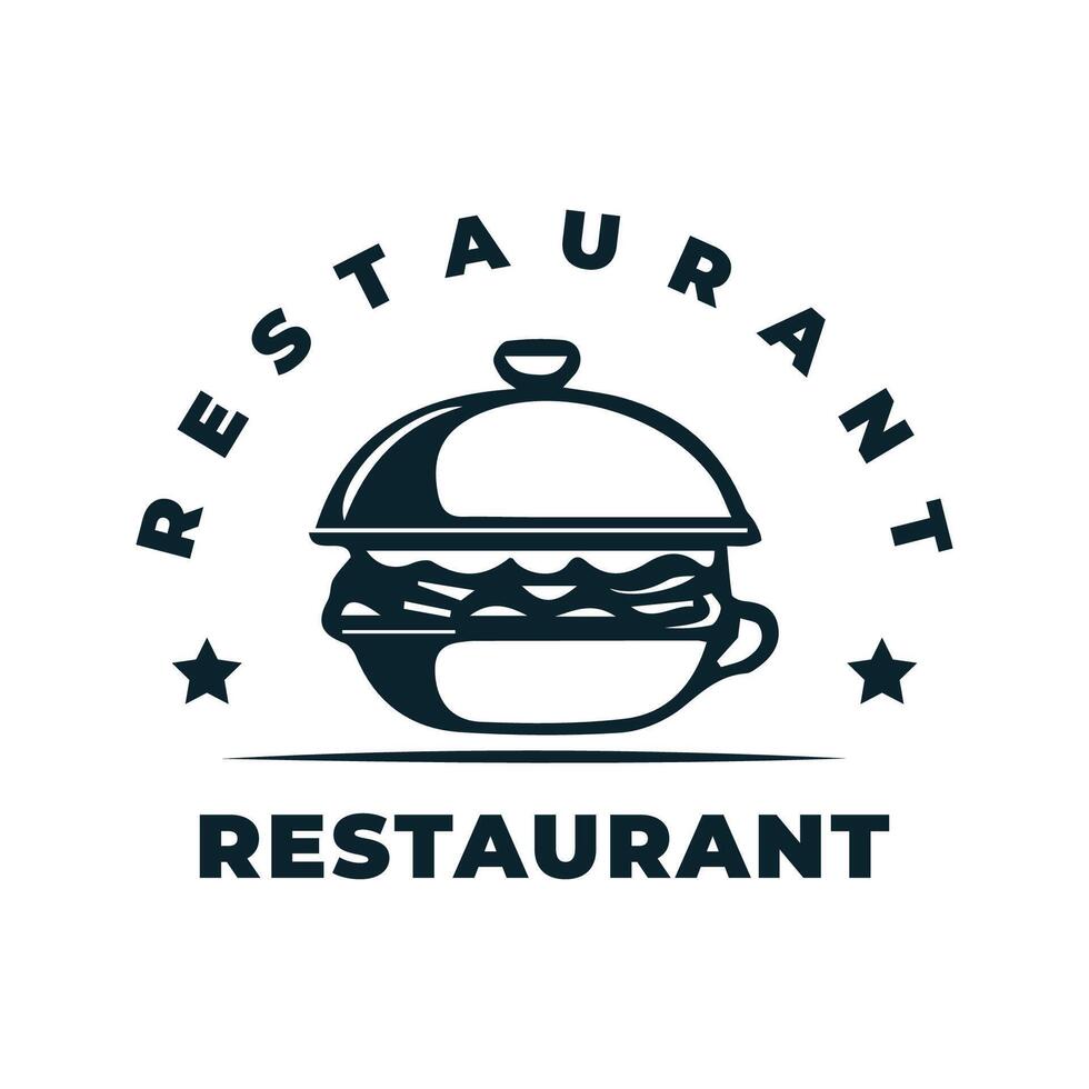Restaurant Logo Simple Illustration With Flat Background vector
