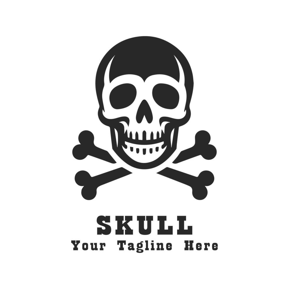 Skull Logo Simple Illustration vector