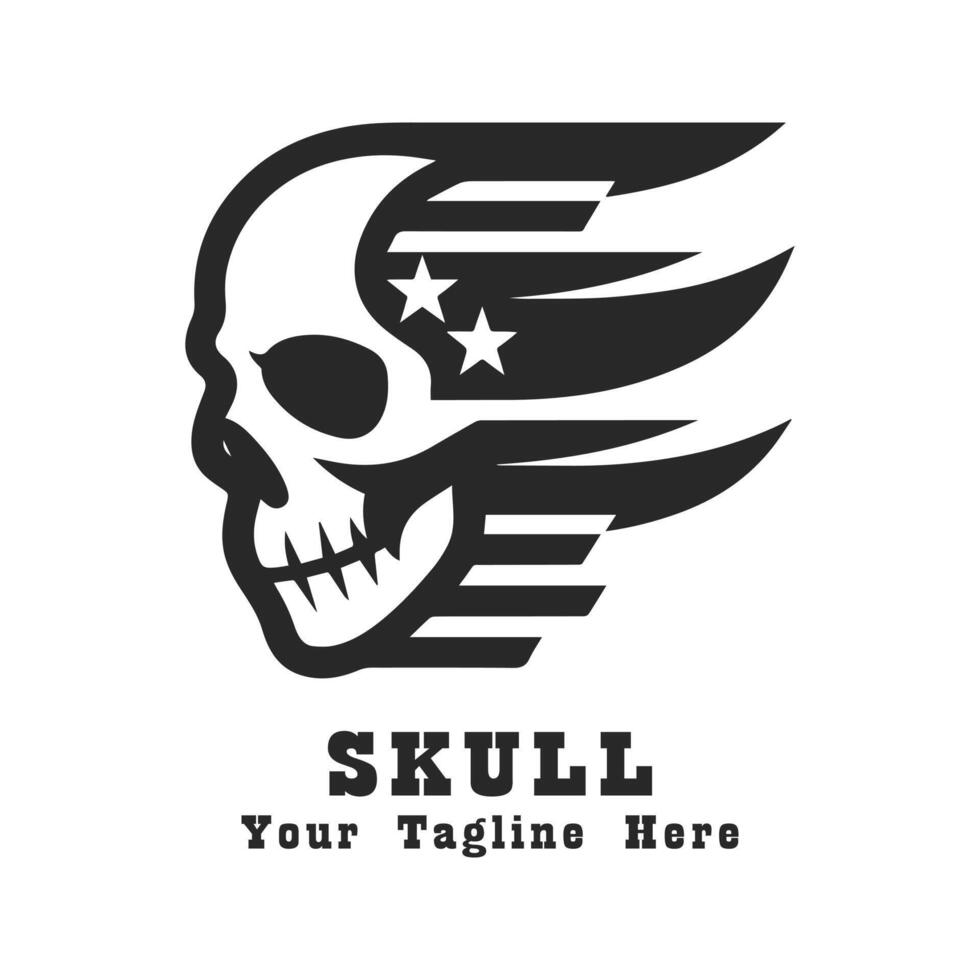 Simple Logo Skull Illustration vector
