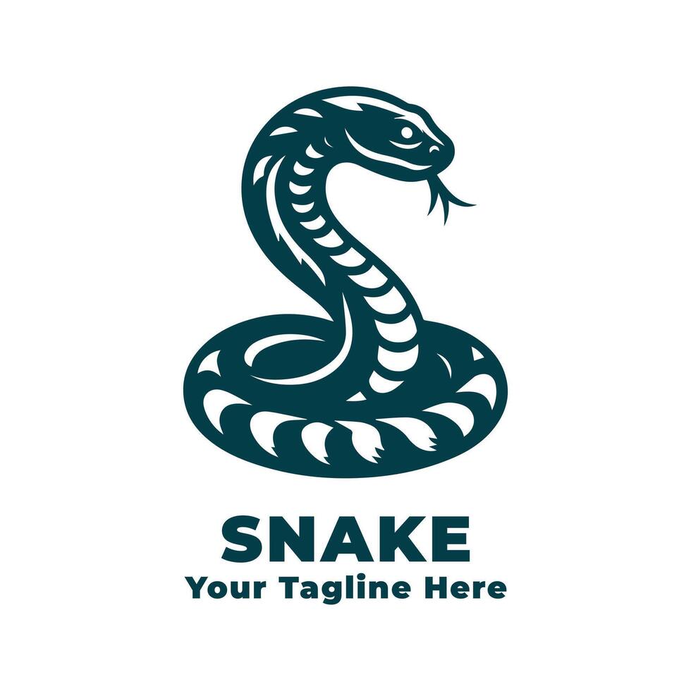 Simple Logo Snake Design vector
