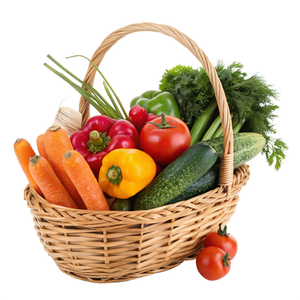 A modern vegetable in basket png