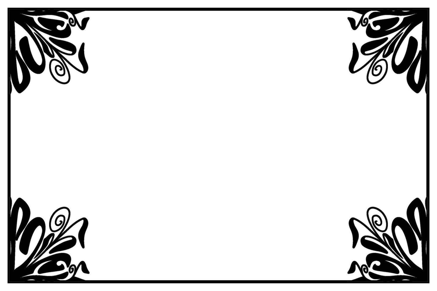 Leaf Silhouette Border Pattern vector
