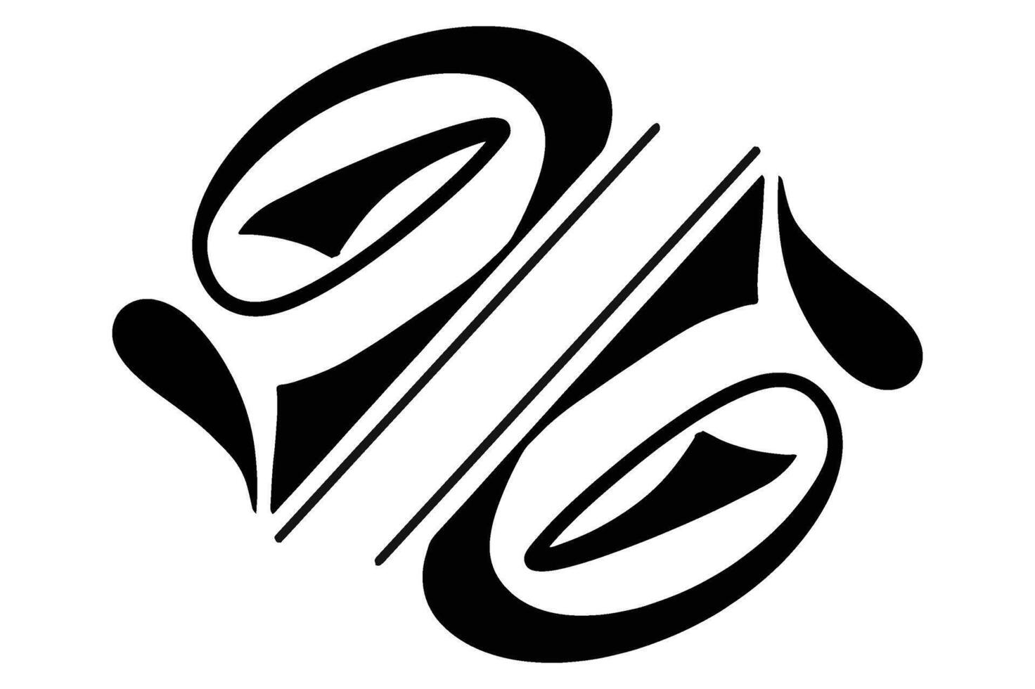 Premium Black Ornamental Infinite Icon vector