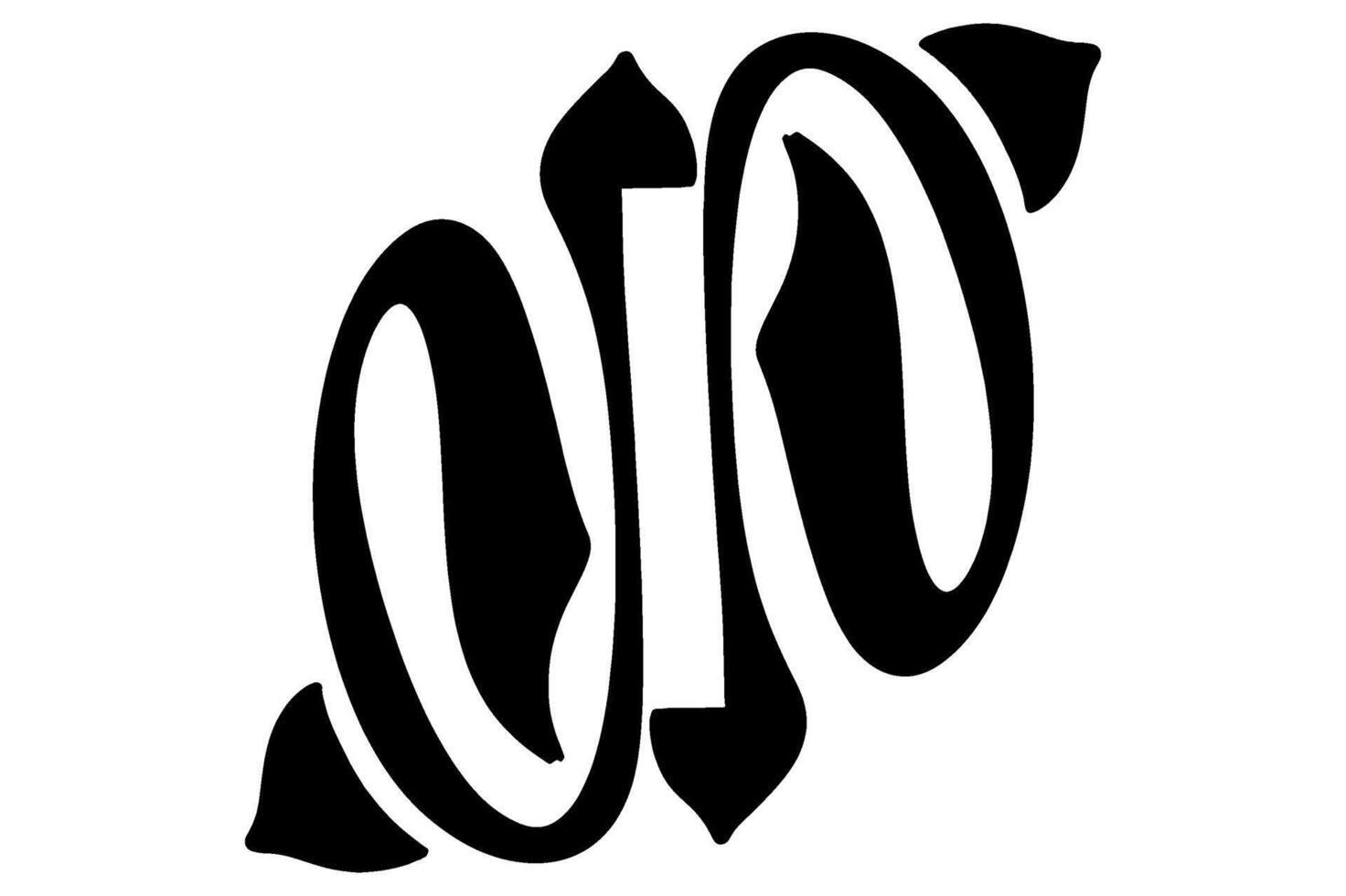 Timeless Black Ornament Infinity Logo vector