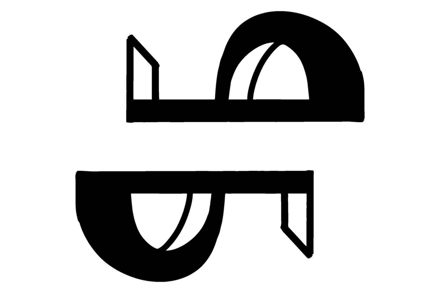 Minimalist Black Infinite Ornament Icon vector