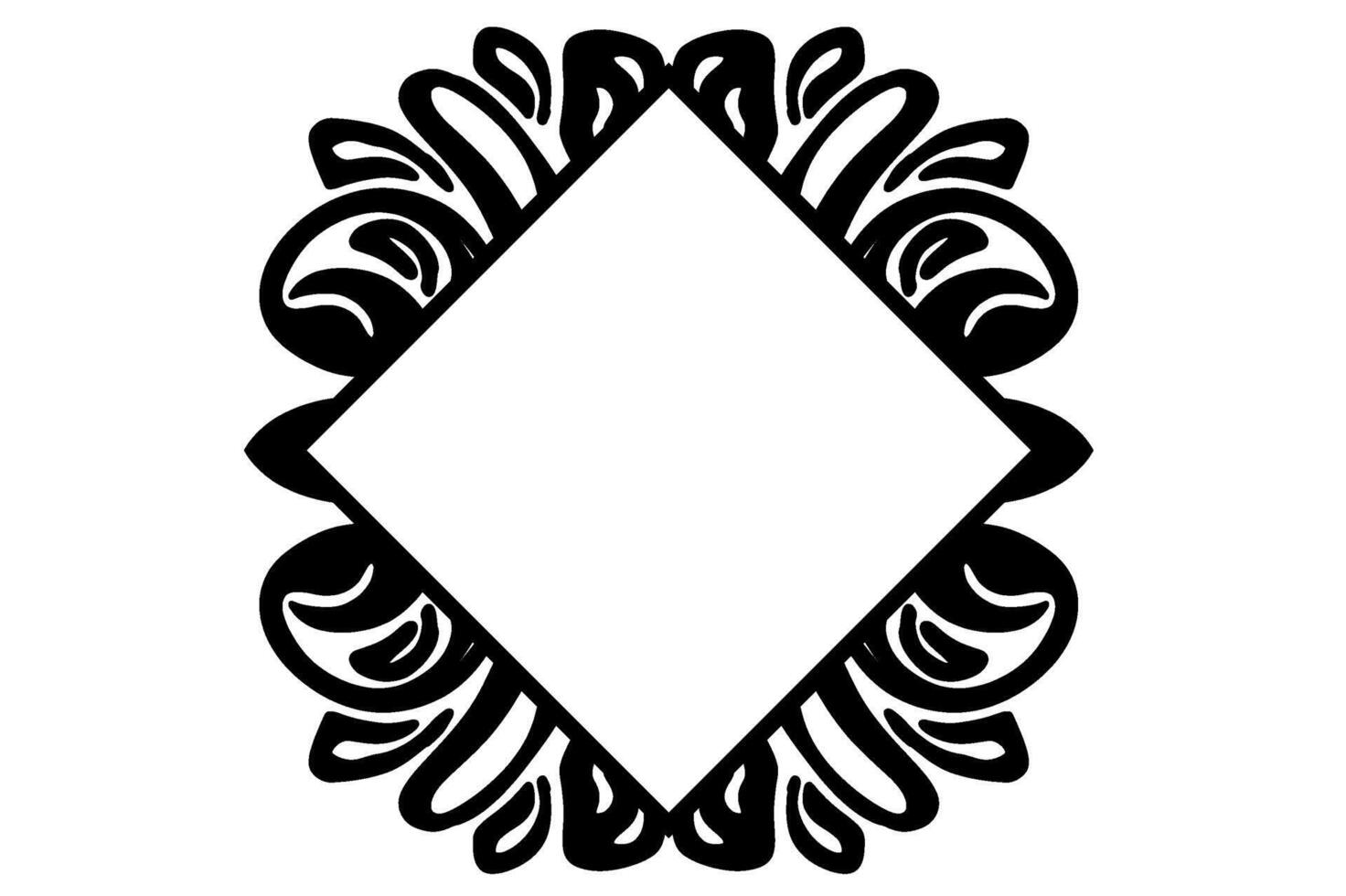 Tropical Silhouette Border Design vector