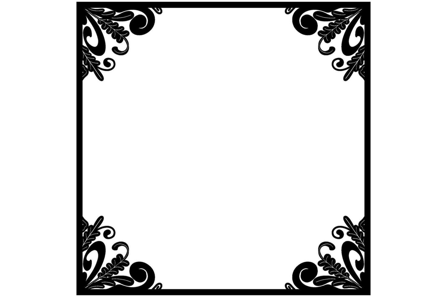 Forest-Inspired Ornamental Border vector