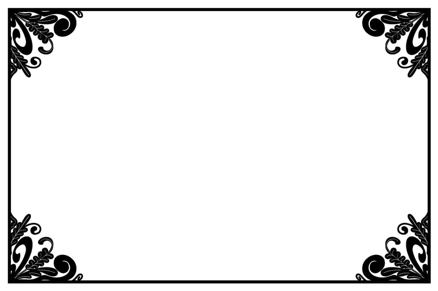 Artistic Tree Silhouette Frame vector
