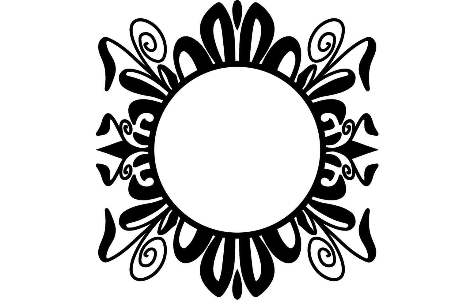 Nature-Themed Ornament Frame vector