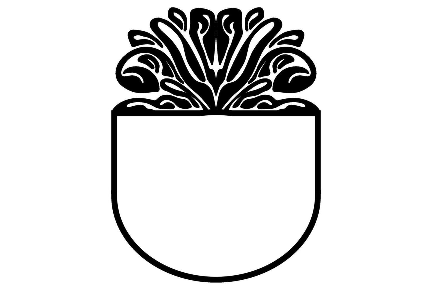 Wilderness Silhouette Frame Design vector