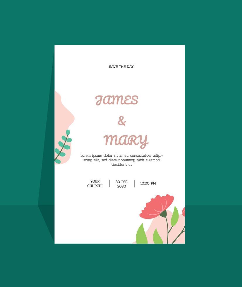 Wedding invitation design vector