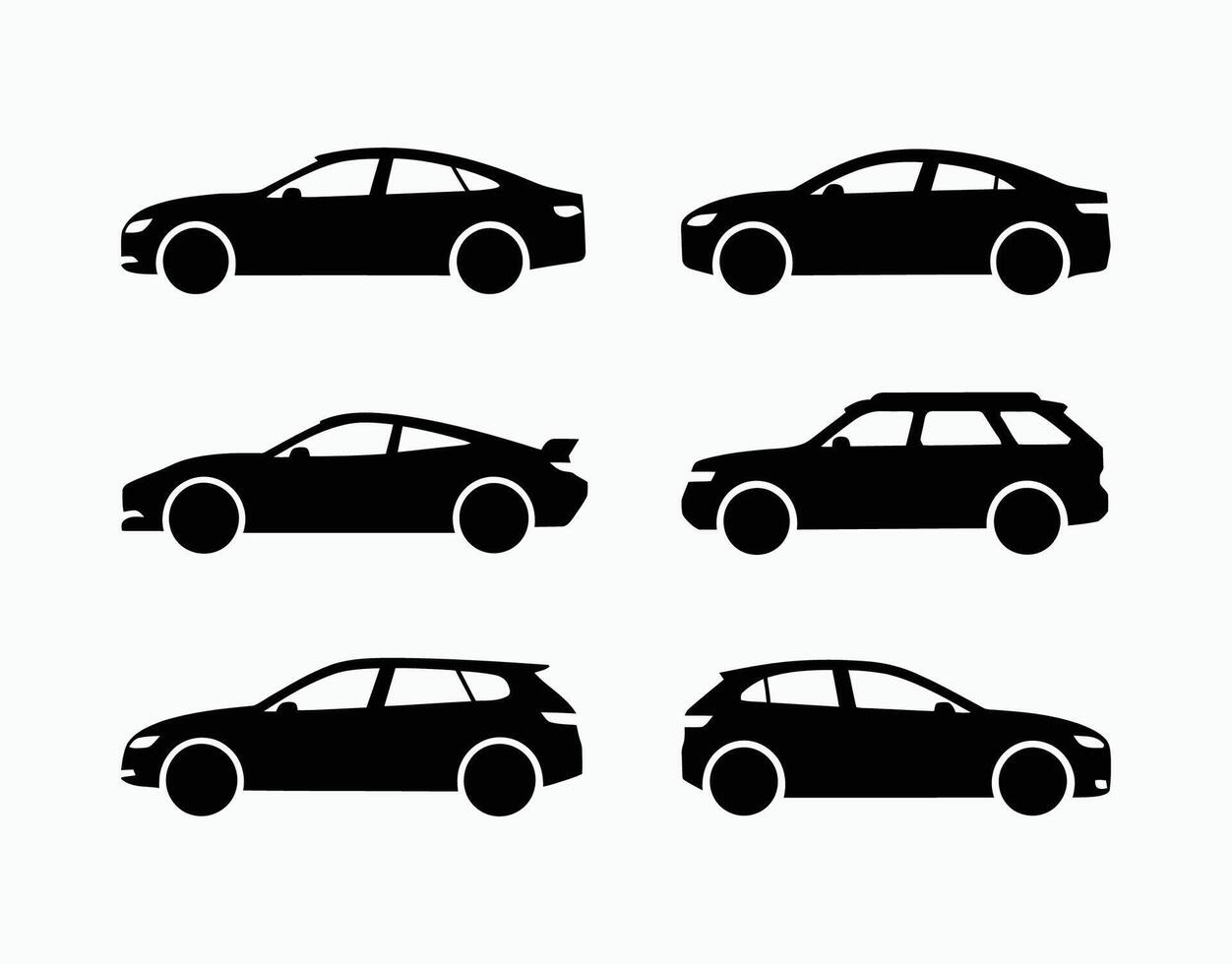 Sleek Car Silhouette Template vector