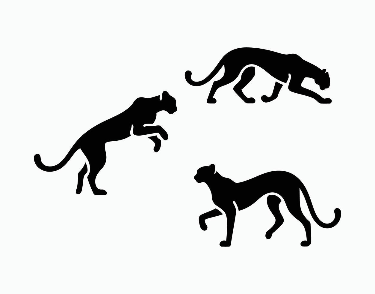 Cheetah Animal Silhouette Template vector