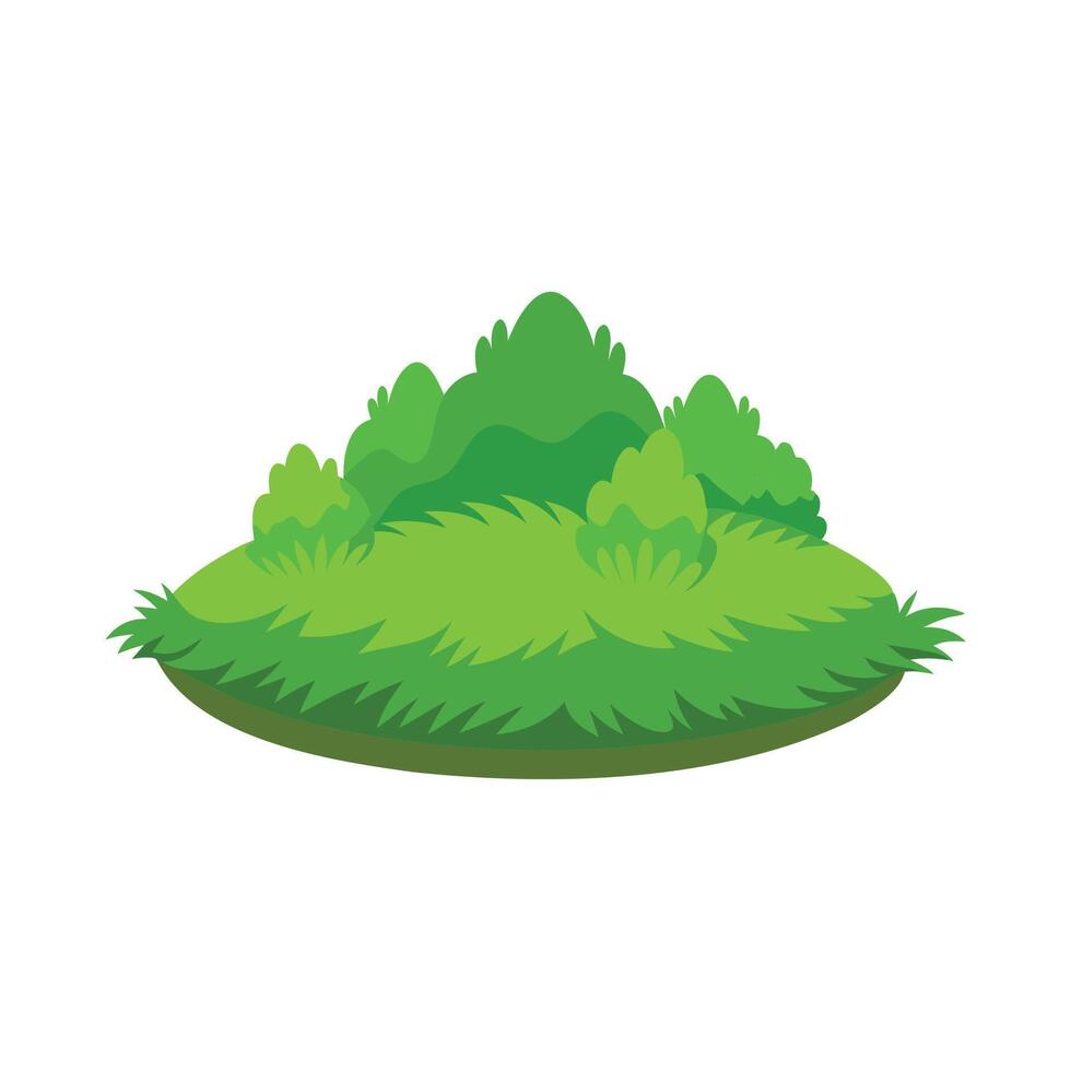 Lush green isolated flat illustration on white background vector