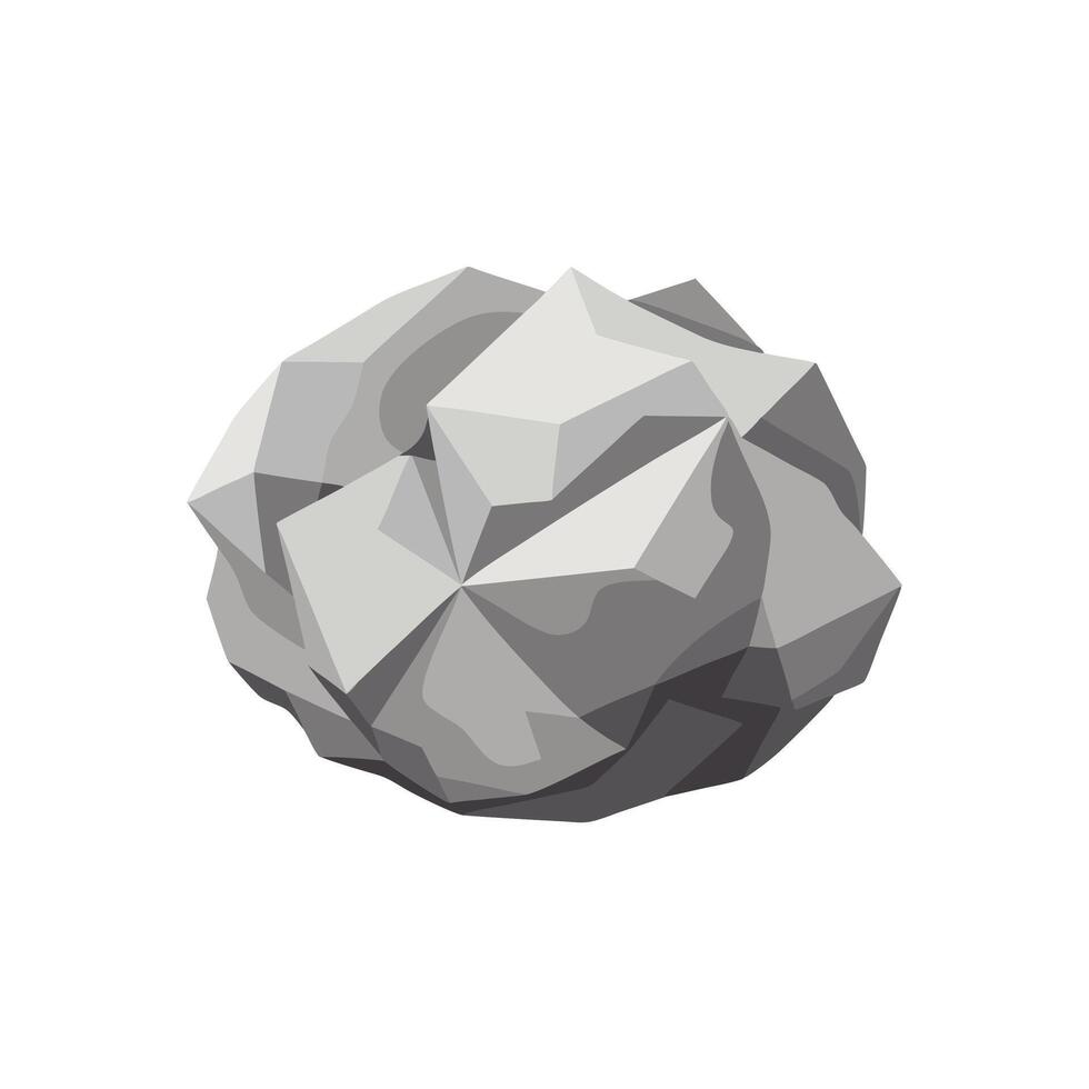 Crumpled paper balls isolated flat illustration on white background vector