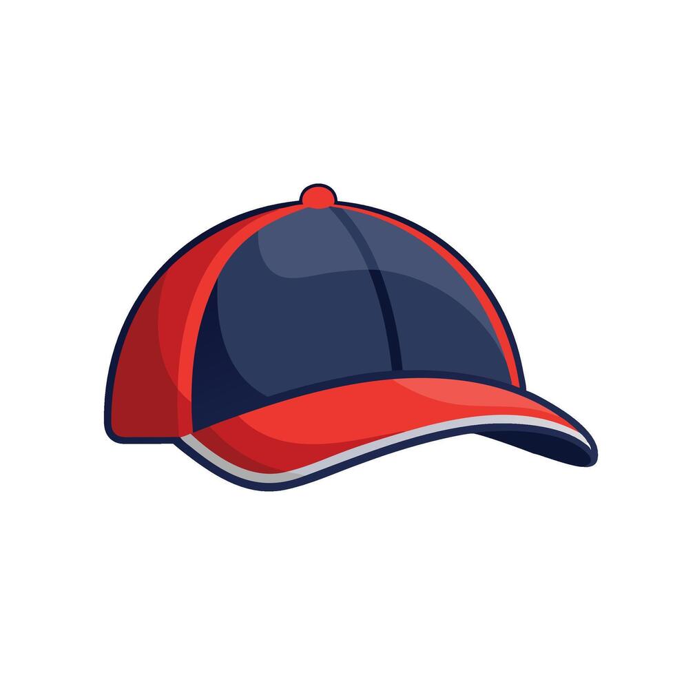 Baseball cap isolated flat illustration on white background. vector