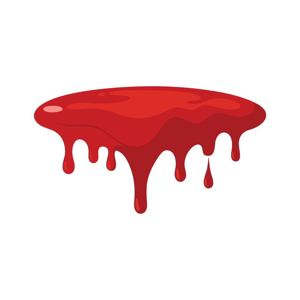 Bloody dry isolated flat illustration on white background. vector