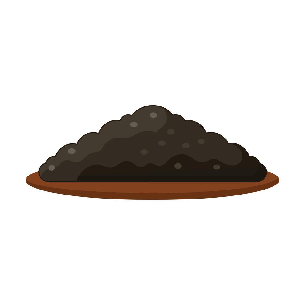Soil isolated flat illustration on white background vector