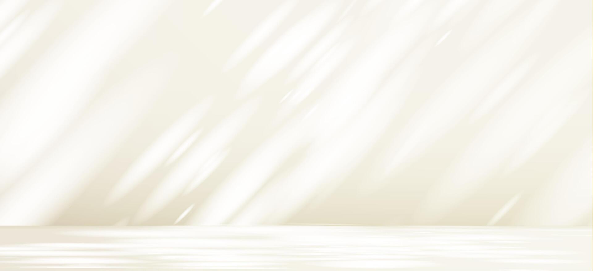 Glare from the sun s rays on the wall. Blurred shadows from leaves and plants in the room. Soft overlay of natural light. Abstract background for product presentation.Natural light layout. vector