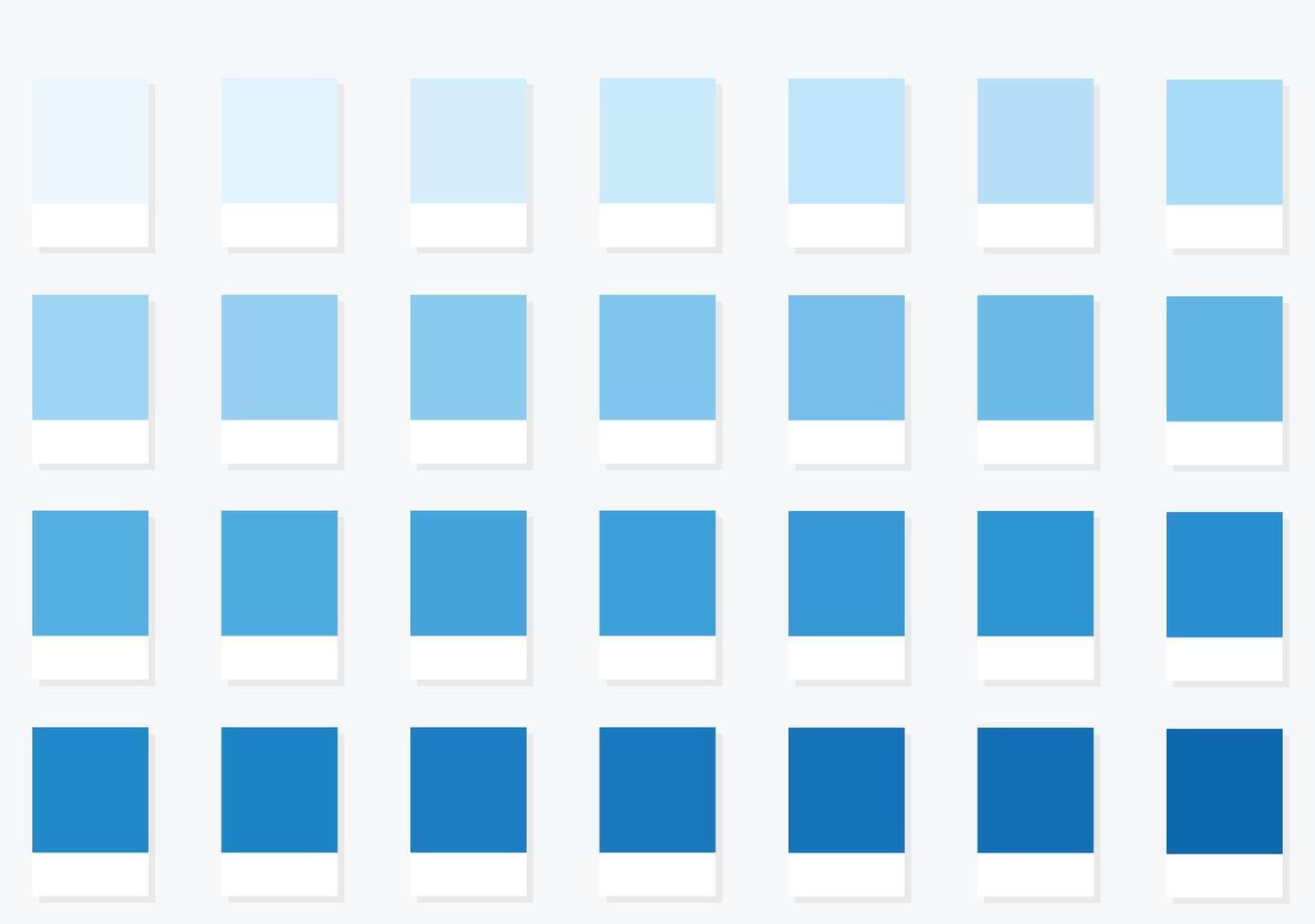 Color Palette 28 Baby Blue and Sky Tones - 3d Light Cool Colours - with HEX Codes and Names, Colour Scheme and Combinations vector
