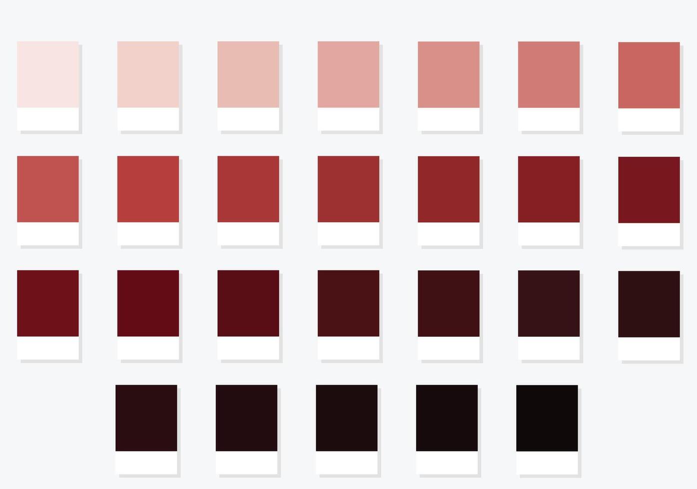 Color Palette 26 Rosewood and Deep Mahogany - 3d Dark Red, Maroon, Warm Tones - with HEX Codes and Names, Colour Scheme and Combinations vector