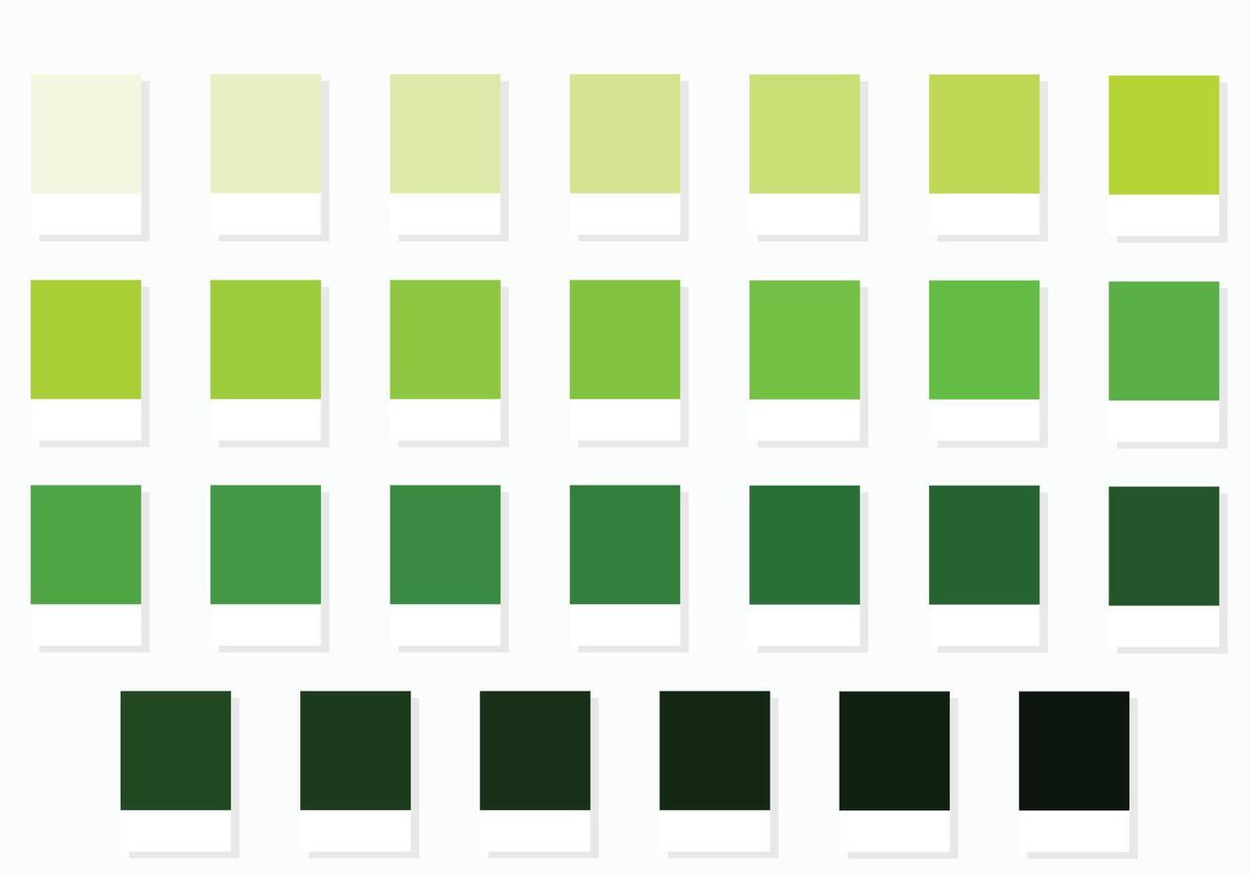Color Palette 27 Parrot and Lime - 3d Green, Yellow, Cool Light Tones - with HEX Codes and Names, Colour Swatches, Scheme and Combinations vector
