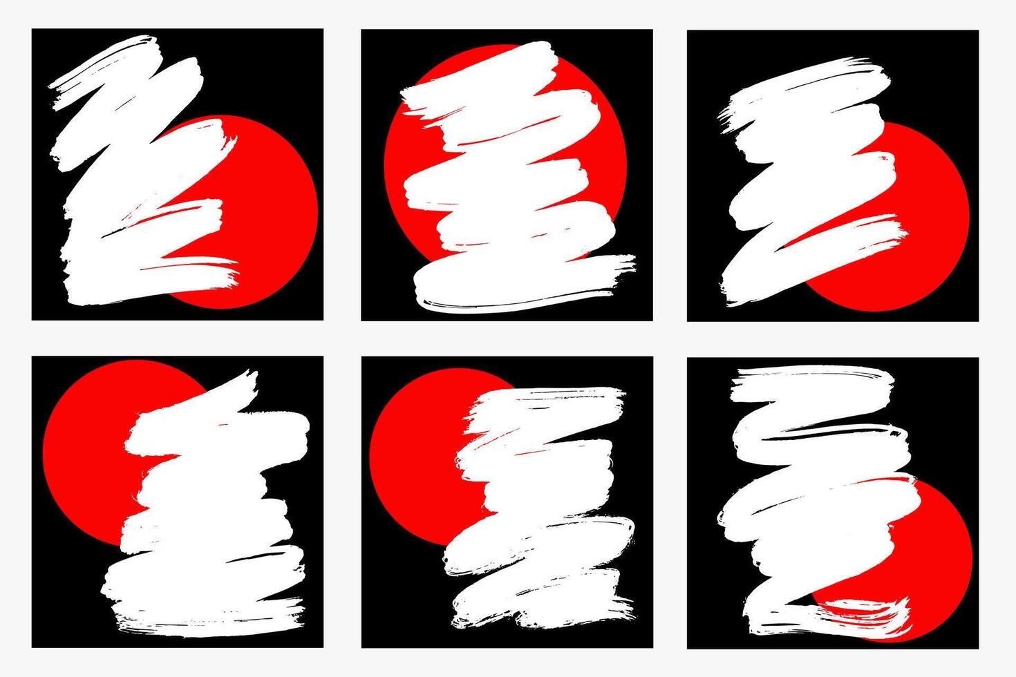 Hand Drawn Minimalist Abstract Contemporary Posters Set vector