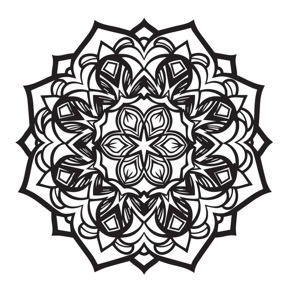 Floral Mandala Pattern Inspired by Traditional Mandala Artistic Elements vector