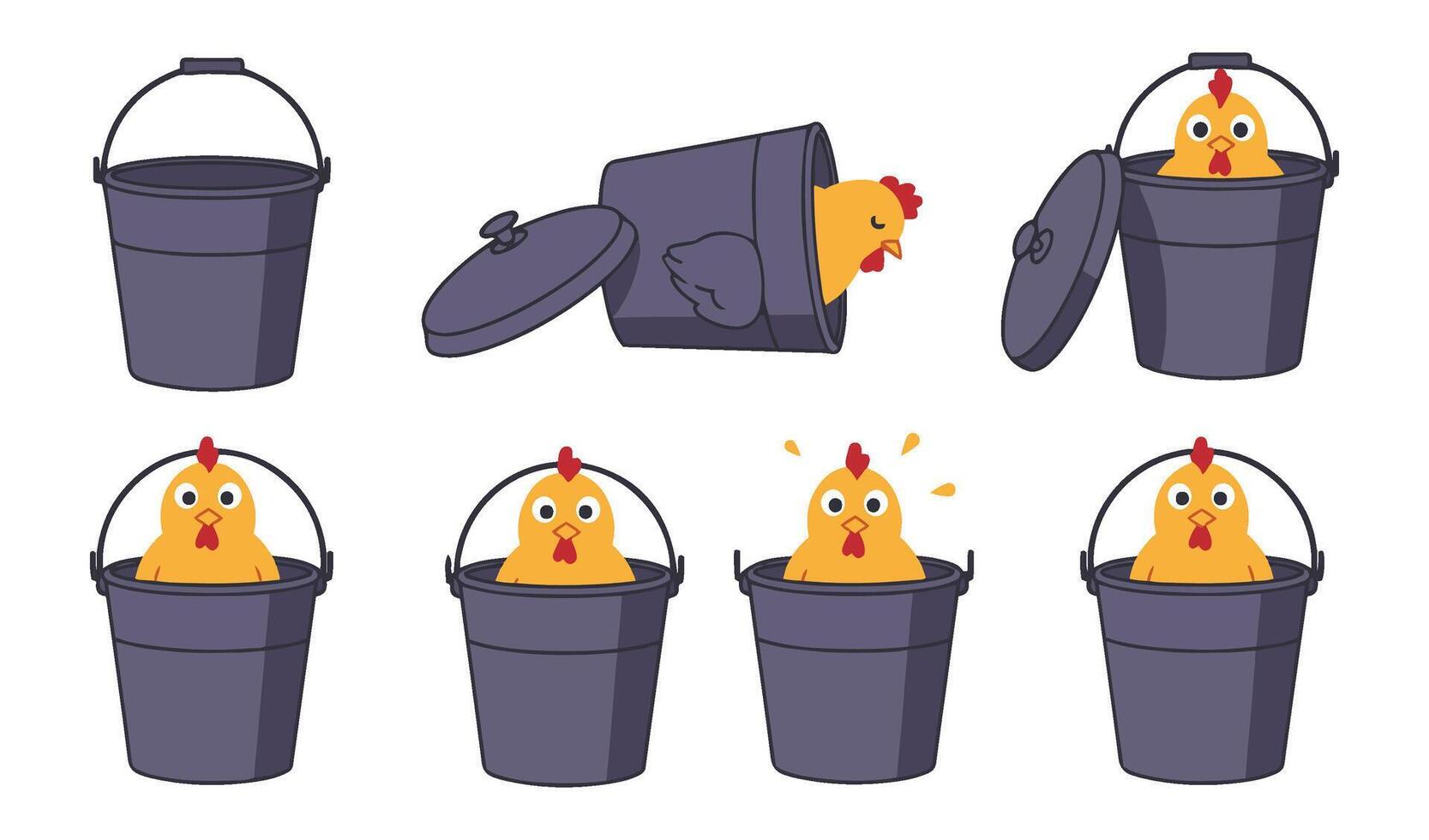 Fresh Fried Chicken Bucket Great for Sharing vector