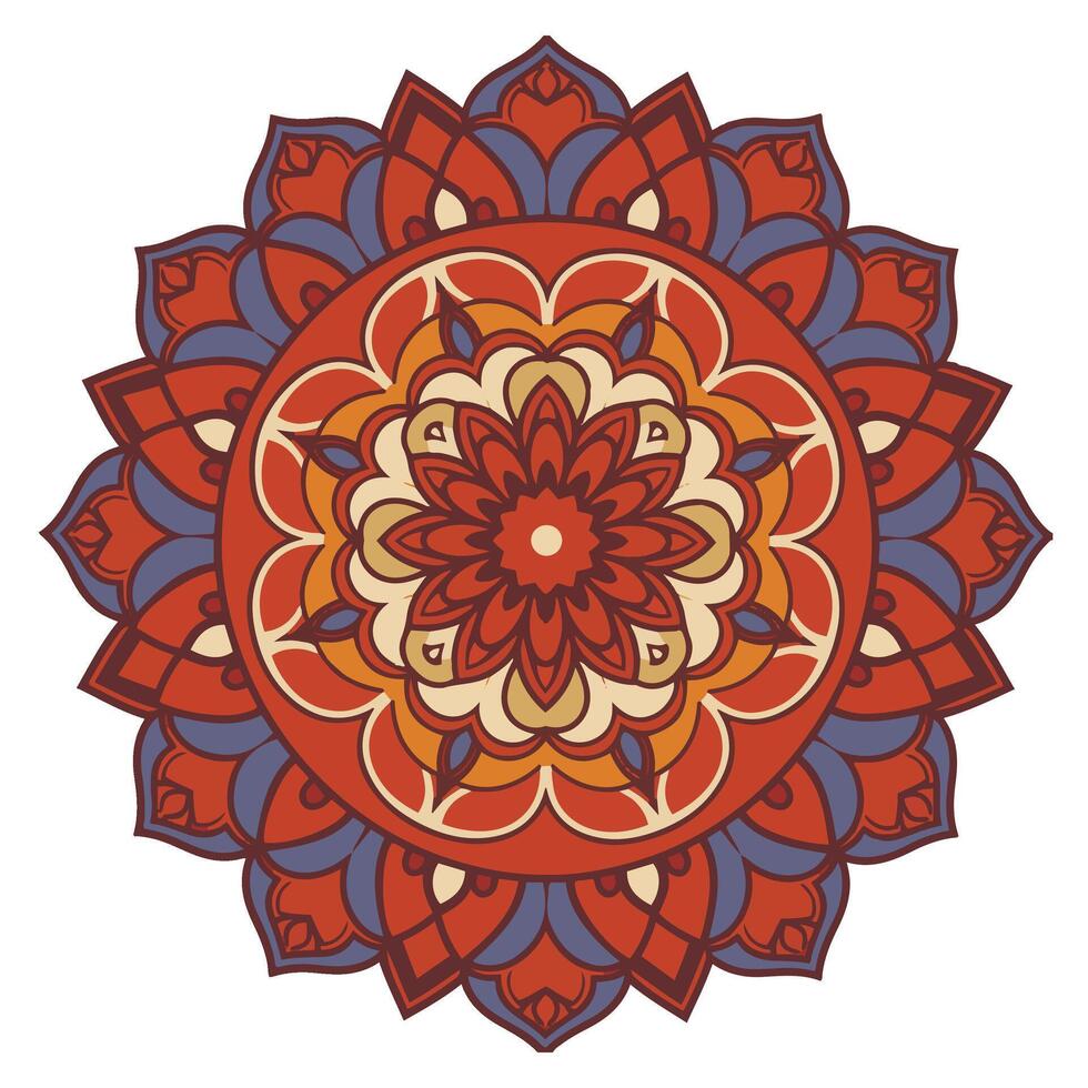 Traditional Mandala Illustration with a Balanced Abstract Mandala Shape vector