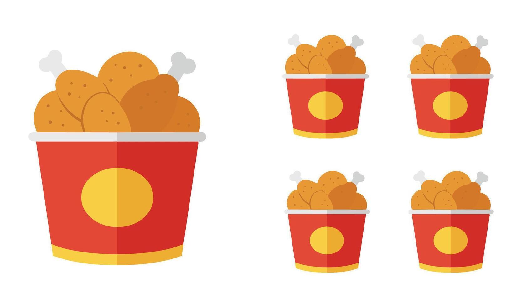 Crispy Fried Chicken Meal Hot and Ready to Eat vector