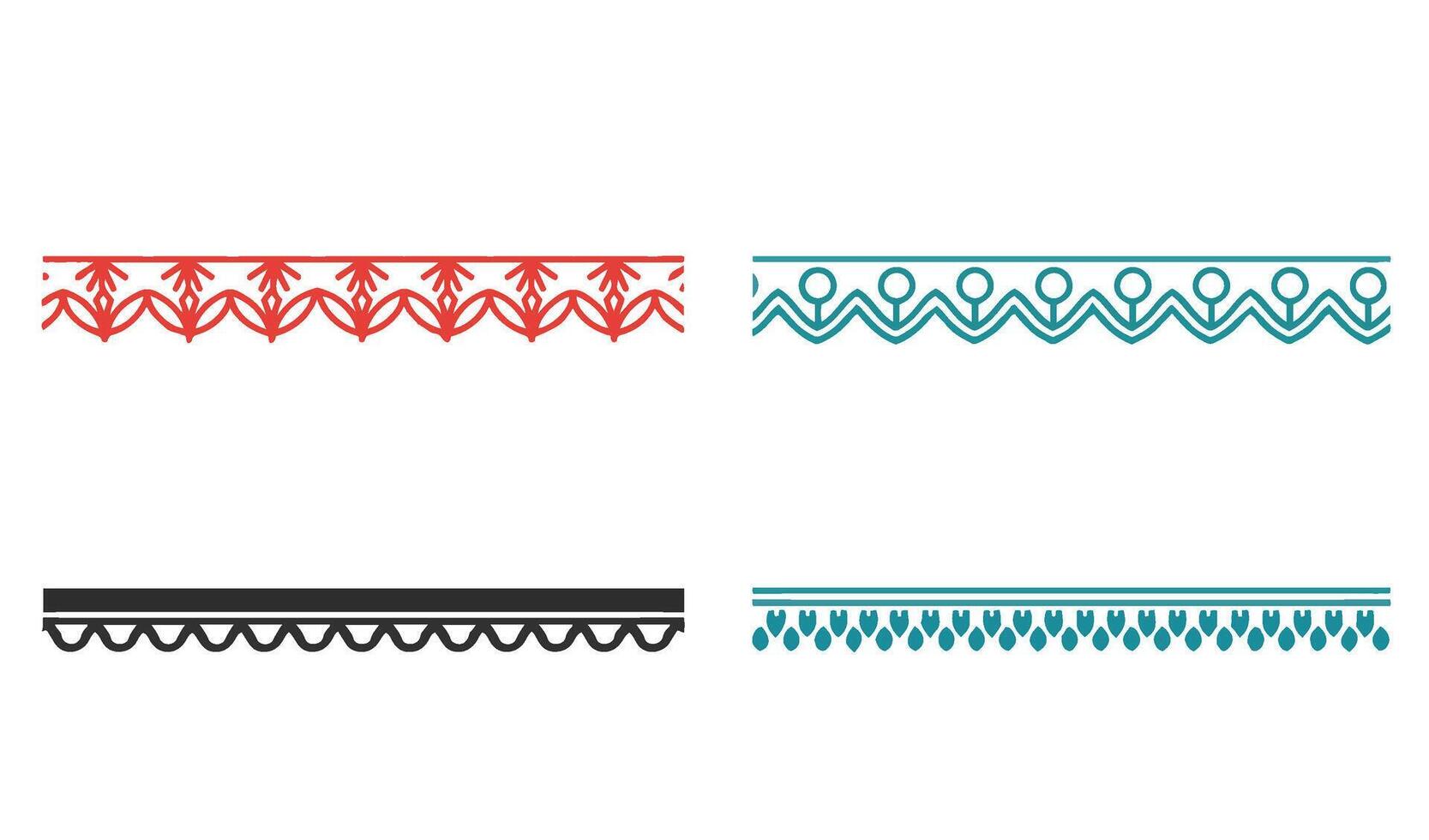 Stylish Ornamental Border Design Collection with Classic Border Elements vector