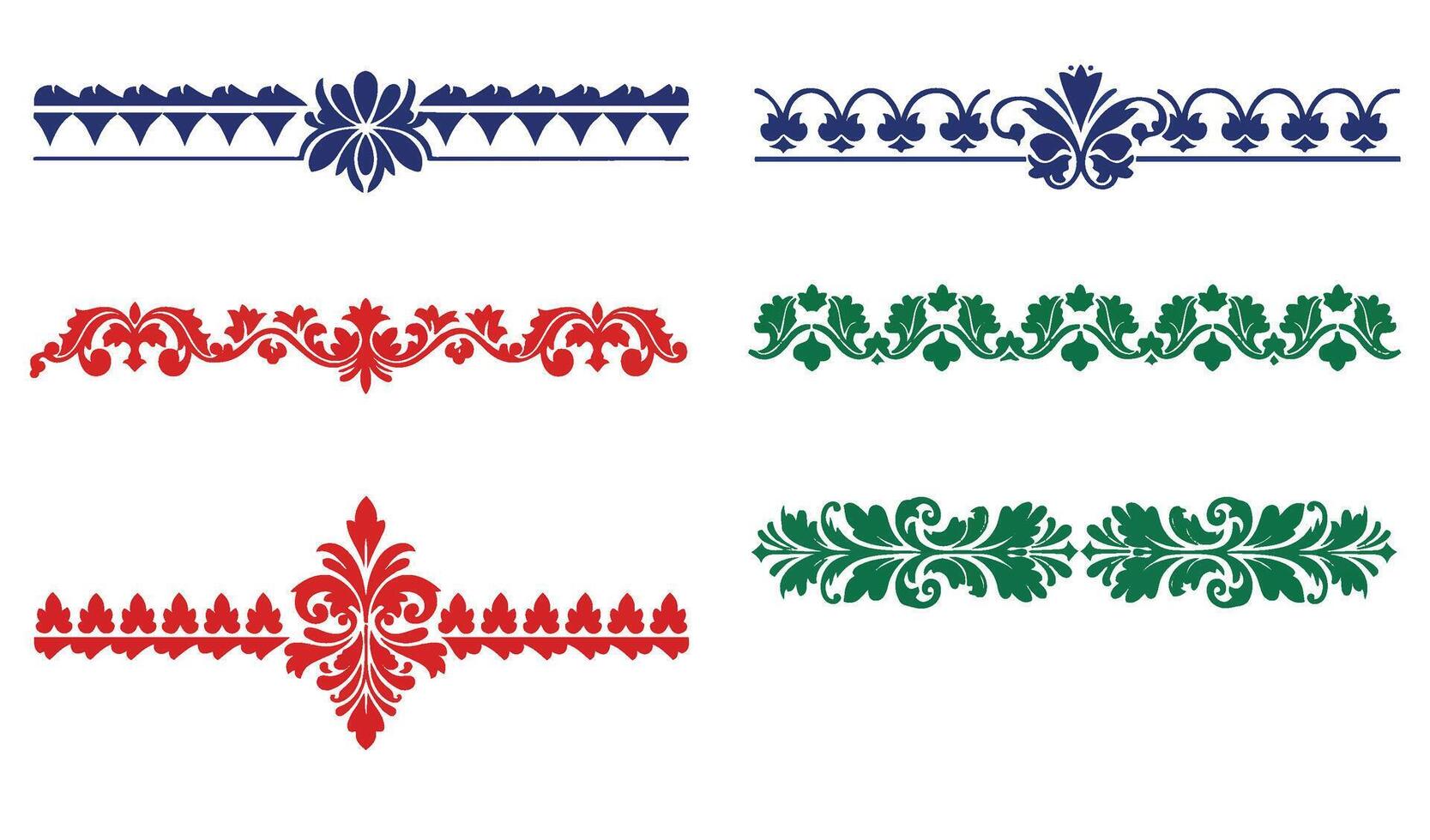 Artistic Decorative Pattern Borders with Stylish Floral and Geometric Borders vector