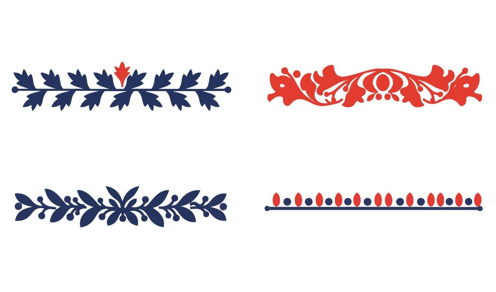 Vintage Border Ornament Set with Artistic and Stylish Border Elements vector