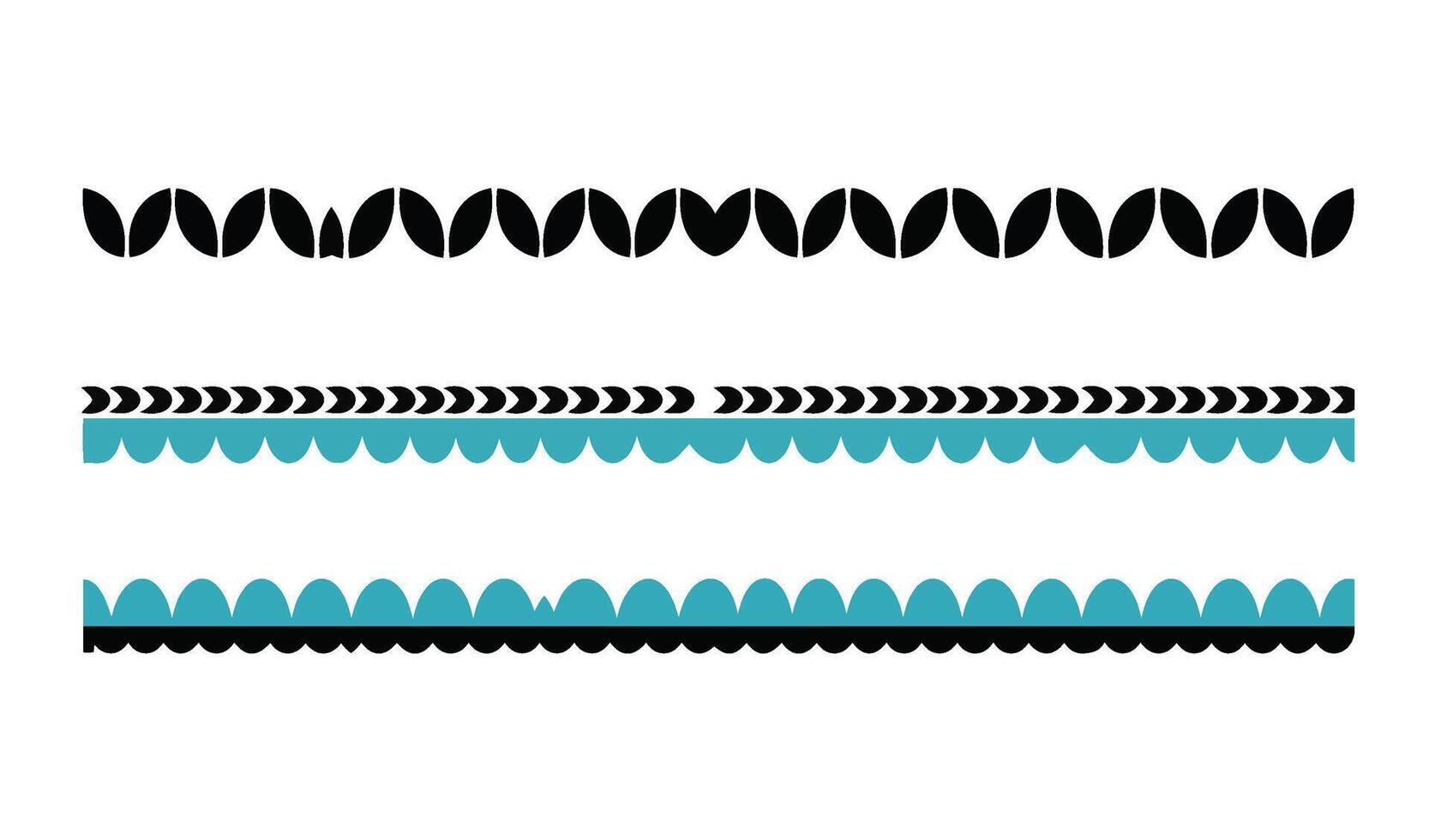 Border Elements with a Unique Ornamental Border Design Collection Touch vector