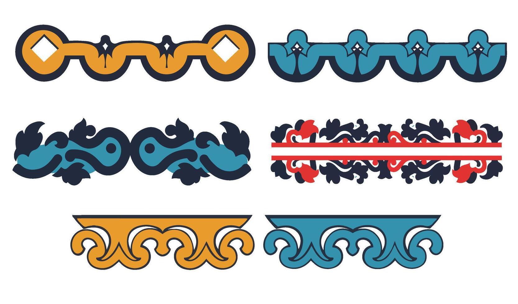 Decorative Pattern Borders for Stylish Ornamental Border Design Collection Themes vector