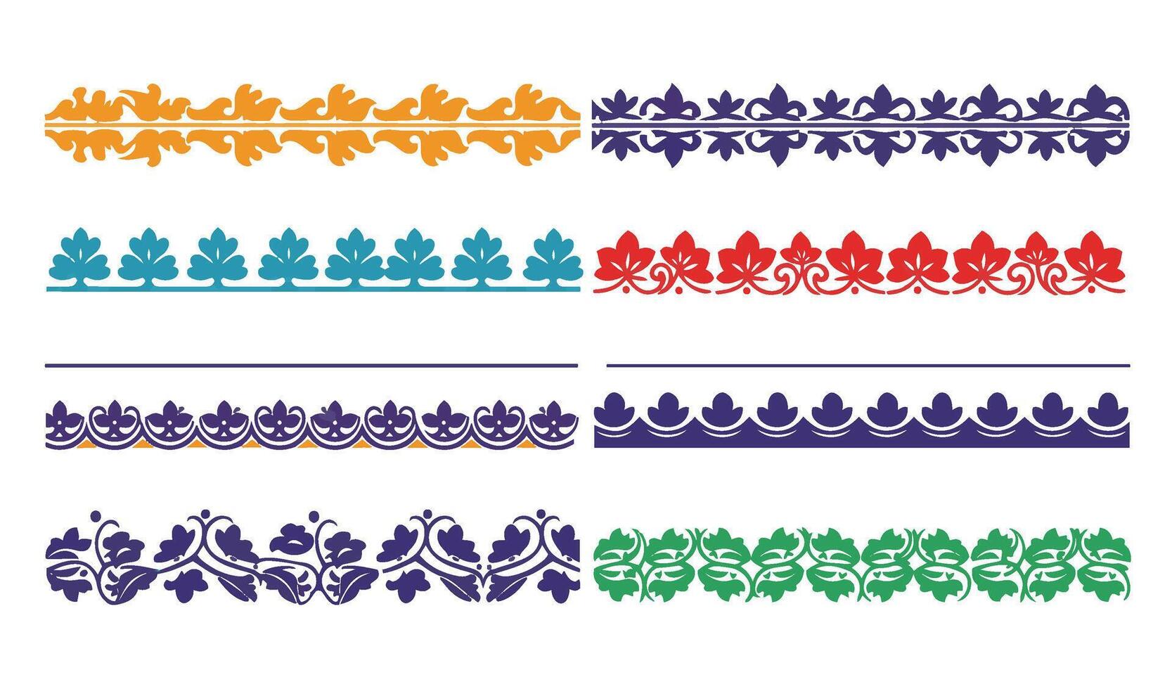 Ornamental Border Design Collection with Intricate Floral and Geometric Borders vector