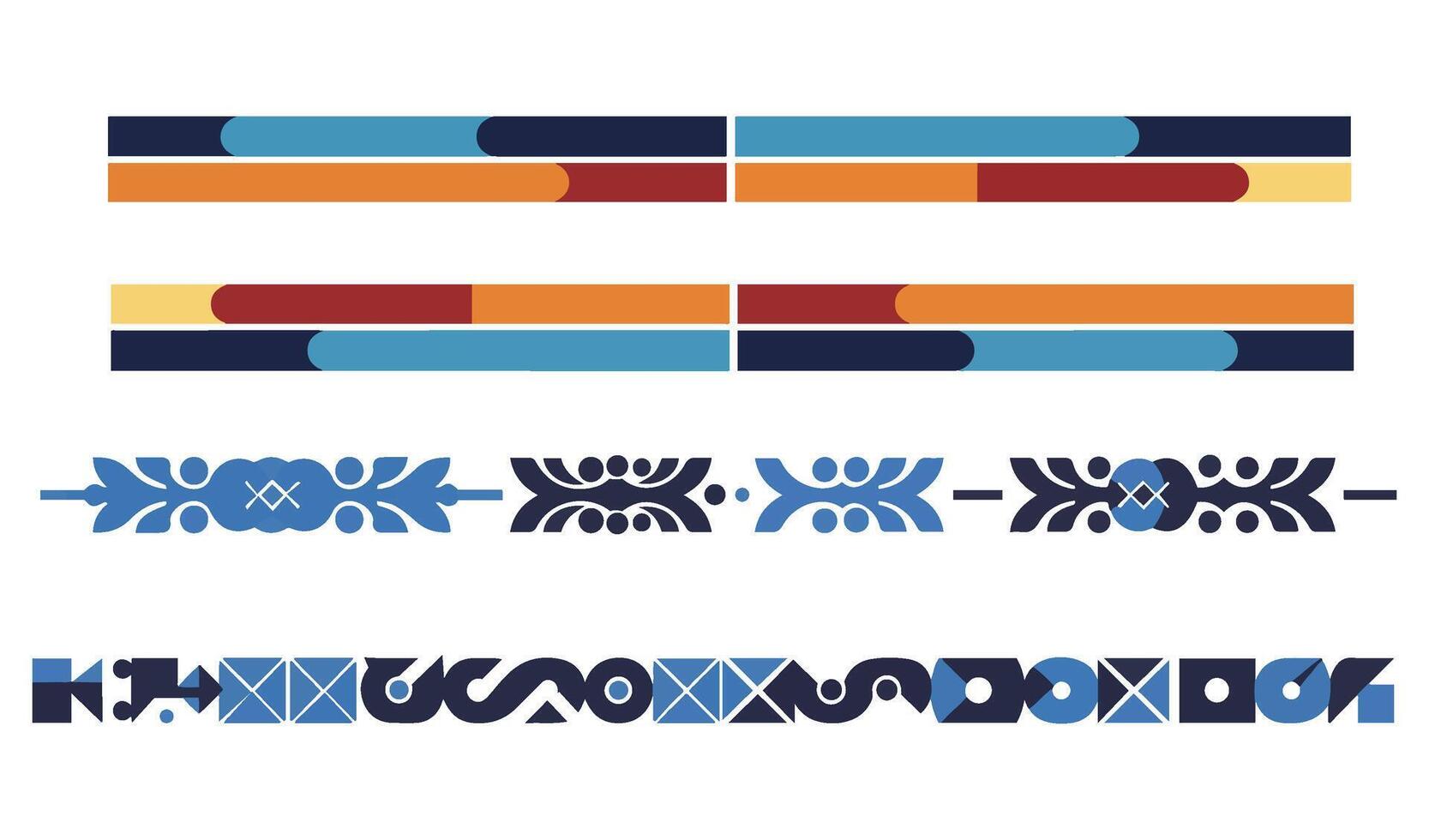 Ornamental Border Design Collection with Classic and Timeless Border Elements vector