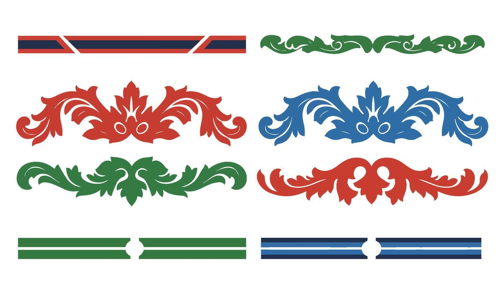 Floral and Geometric Borders with Vintage Border Ornament for Elegant Art vector