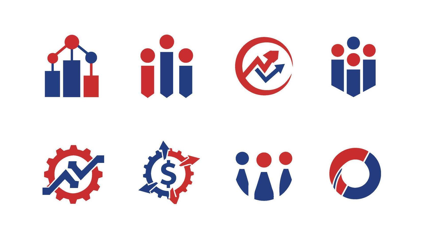 Eye-Catching Business Logos with Abstract Shapes vector