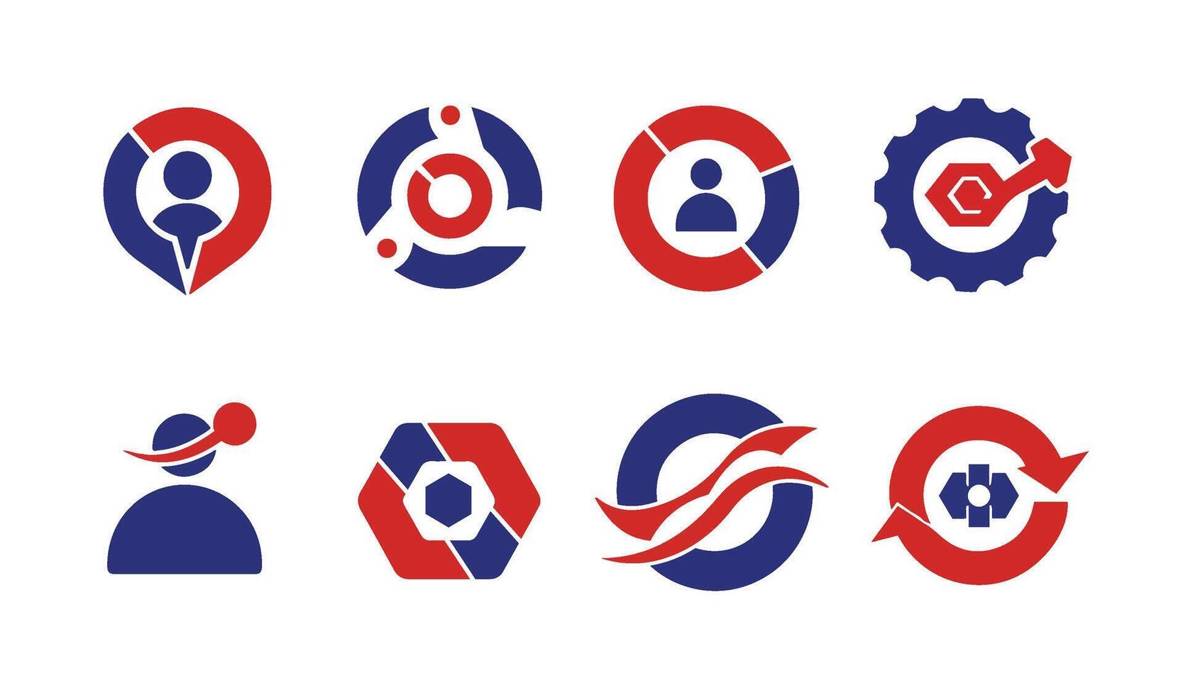 Abstract Professional Logos for Corporate Identity vector