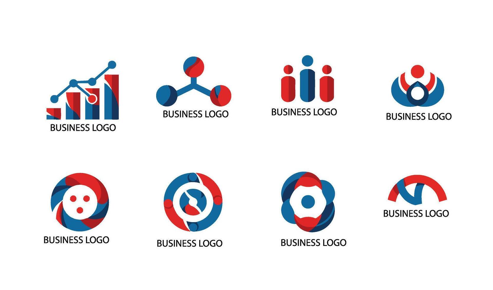 Dynamic Business Logo Set with Futuristic Style vector