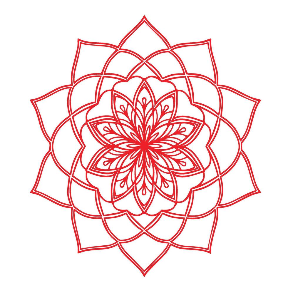 Floral Mandala Pattern Outline with a Mesmerizing and Decorative Look for Art Enthusiasts vector