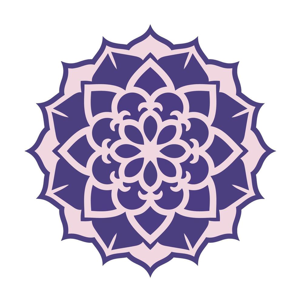 Floral Mandala Pattern with a Mix of Abstract Mandala Shape and Ornamental Print vector