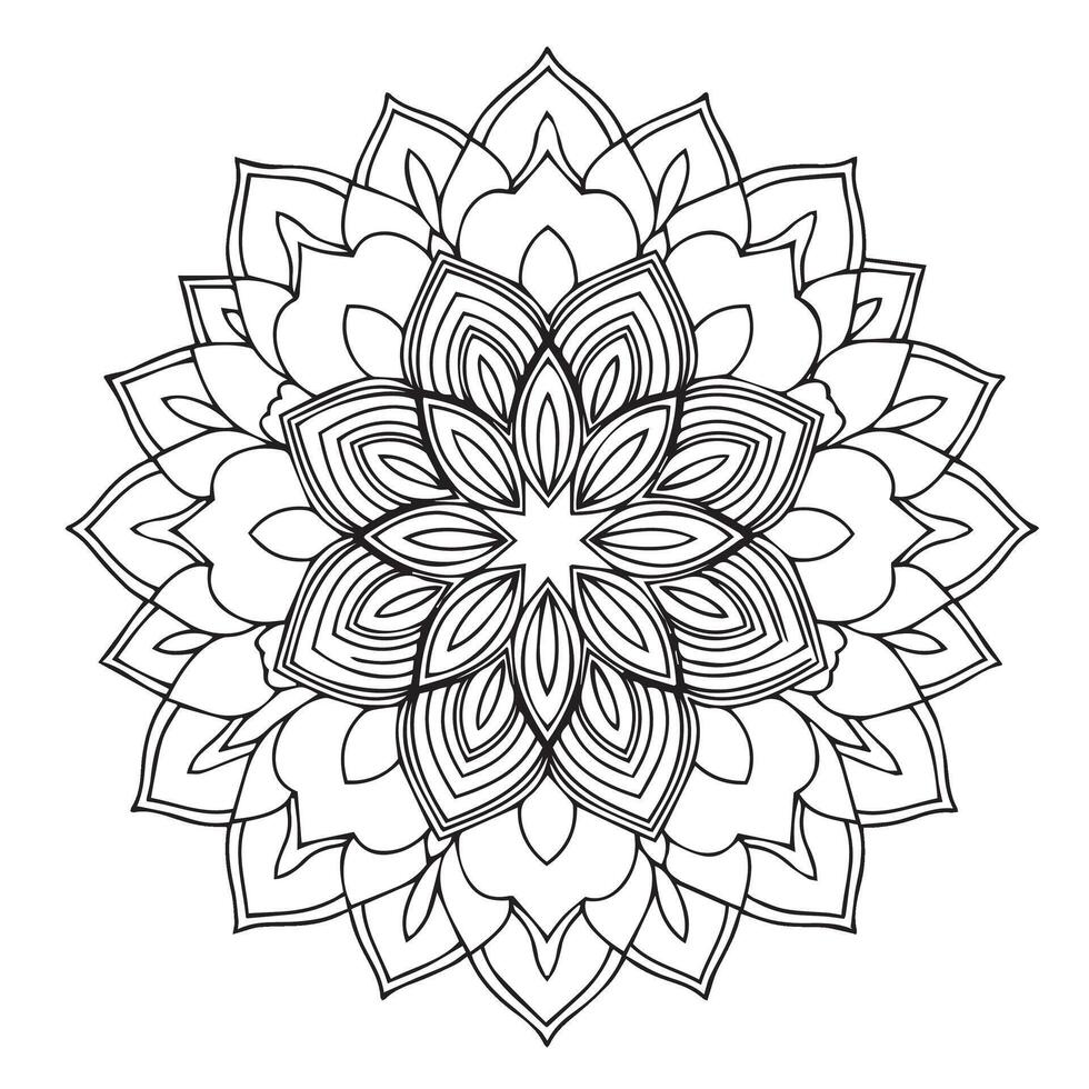 Traditional Mandala Design with a Gorgeous Floral Mandala Pattern Combination vector