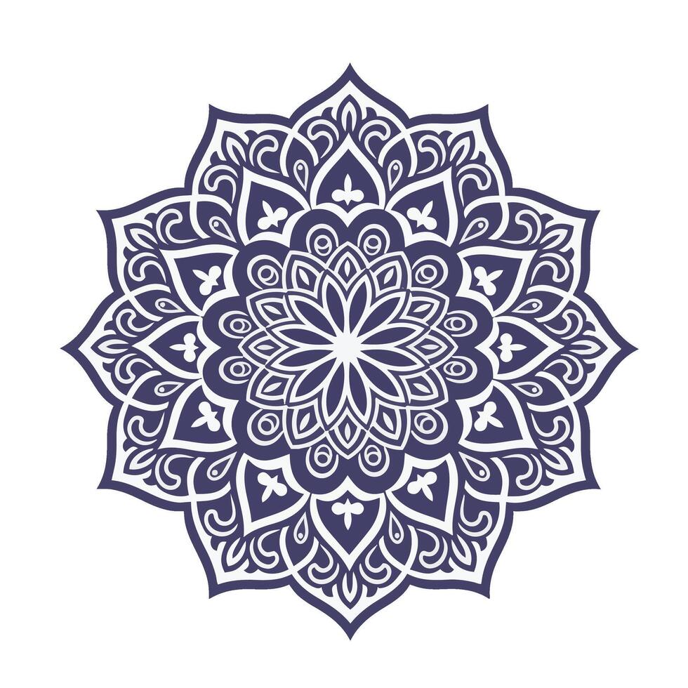 Floral Mandala Pattern with Abstract Mandala Shape and Decorative Style vector