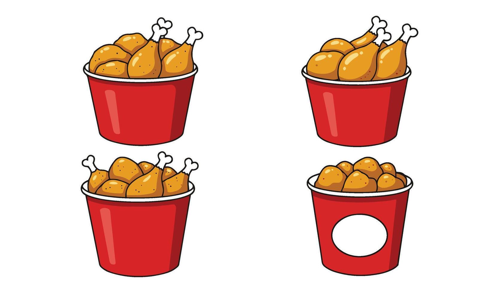 Crispy Fried Chicken Meal for Ultimate Flavor vector