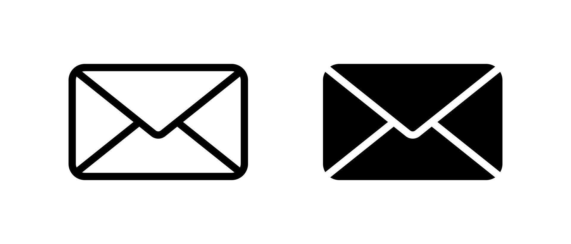 Envelope mail, message icon in generic style. Newsletter web sign. New email symbol vector