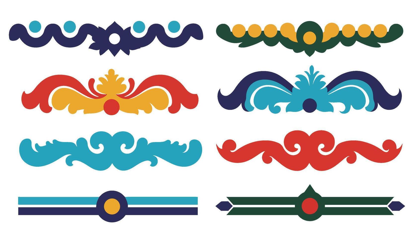Decorative Pattern Borders Featuring Ornamental Border Design Collection Styles vector