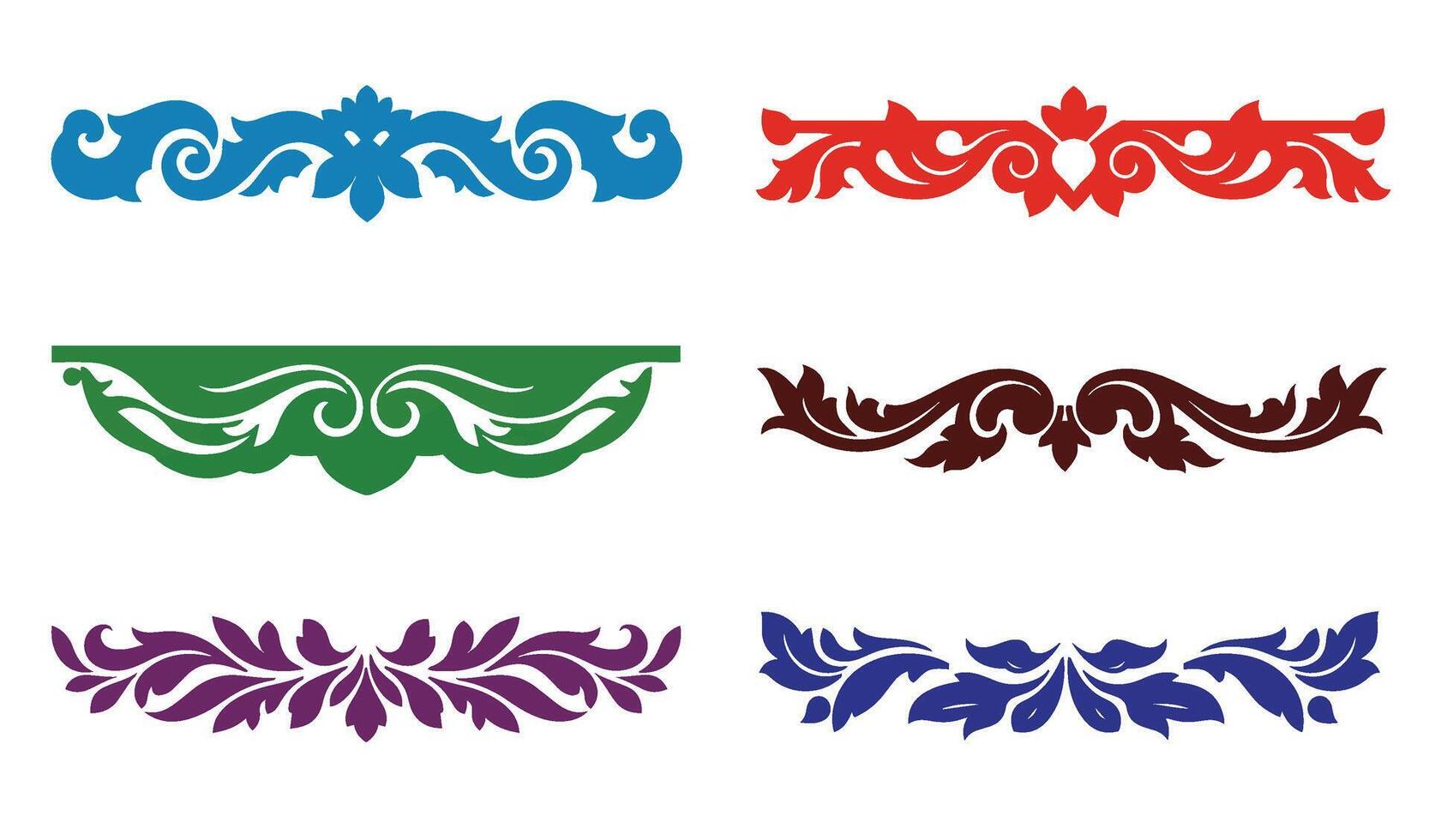 Vintage Border Ornament Featuring Ornamental Border Design Collection Patterns vector